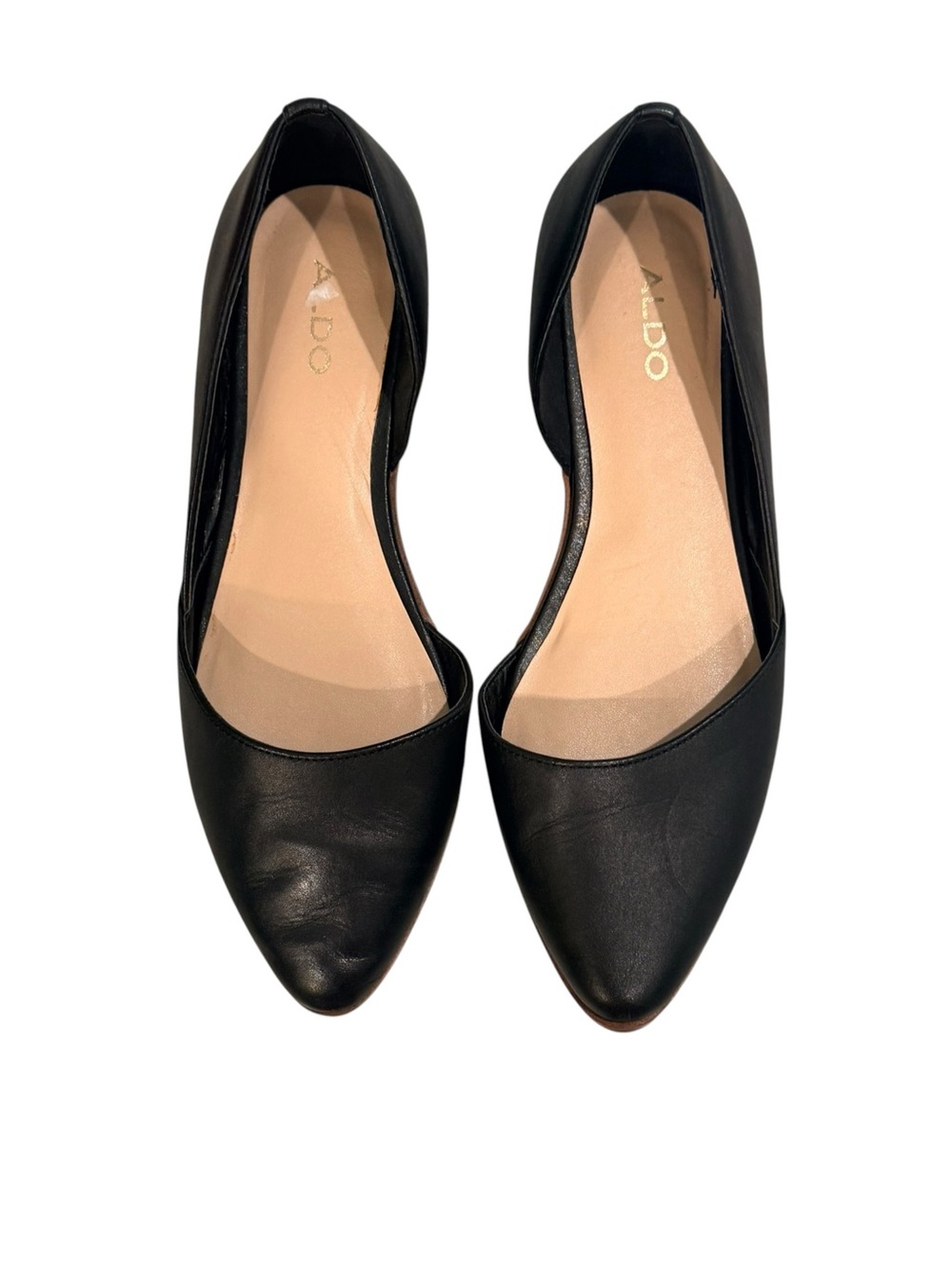NWOT-ALDO Black Pointed Toe D'Orsay Flats